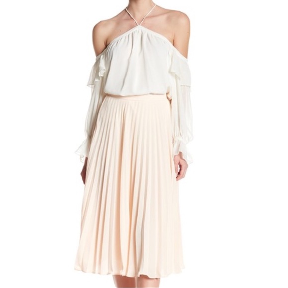 1. State Dresses & Skirts - 1.State blush pink pleated midi skirt size 6 NWT